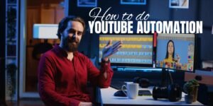 How to Do YouTube Automation - Laptop Screen Showing YouTube for Faceless Channel