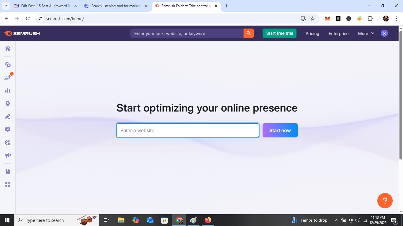 SEMrush as a industry leader of SEO as a keyword research tool.