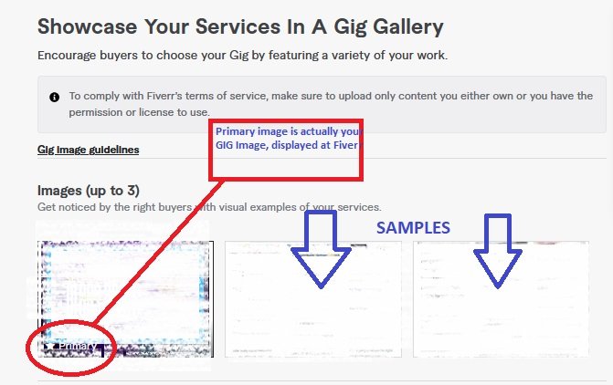 How to add Fiverr gig image and samples?